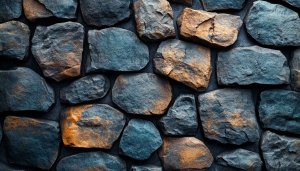 Blue Rock Wall Texture Wallpaper, Free Stone Background for Desktop