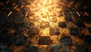 High Resolution Gold Tiled Floor Texture 4K Desktop Wallpaper