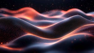 Abstract Glowing Particle Waves 4K Desktop Wallpaper, Mobile Background