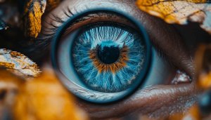 Blue and Orange Eye Macro Free 4K Desktop Wallpaper