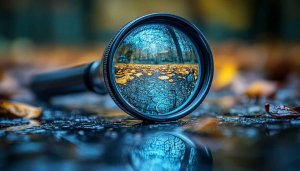 Fall Forest Reflected in Lens Mobile Wallpaper Backgrounds Free