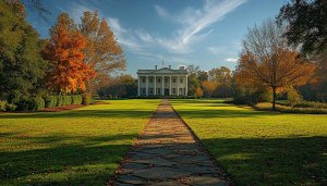 Historic Mansion House Garden Architecture Free Mobile Wallpaper Background