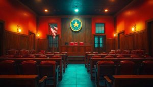 Courtroom Interior Legal Theme 4K Desktop Wallpaper Backgrounds