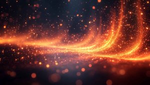 Glowing Orange Particles Aesthetic 4K Desktop Background Mobile Wallpaper