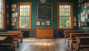 Vintage School Classroom Wallpaper - Old Academy Mobile Background