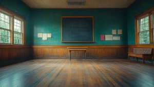 Free Empty Classroom Background, Vintage Schoolhouse Wallpaper, 4K Desktop