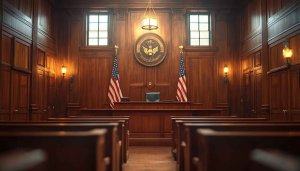 American Courtroom Interior Wallpaper, Justice System Background, Law Mobile Wallpaper