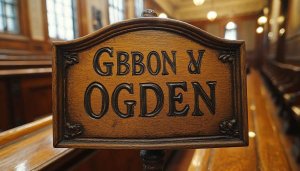Gibbon v Ogden Case Study Background Wallpaper, Legal Historical Sign