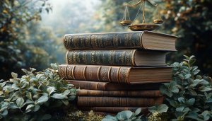Scales of Justice Antique Books Aesthetic Mobile Desktop Wallpaper