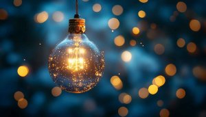 Vintage Light Bulb 4K Desktop Wallpaper Free Bokeh Background