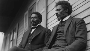 Nat Love and Bass Reeves Black and White Desktop Wallpaper