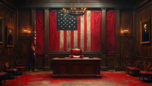 Vintage American Flag Office 4K Desktop Background Wallpaper for Free