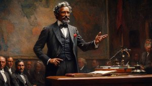 Frederick Douglass Speech Art Mobile Wallpaper Historical Figure Portrait