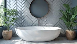 Minimalist Bathroom Interior Design 4K Wallpaper for Desktop Background