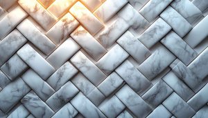 Herringbone Marble Tile Pattern Wallpaper, 4K Desktop Background, Texture