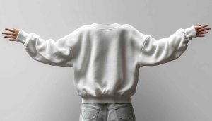 White Textured Sweater Woman's Jeans Mobile Background HD Wallpaper