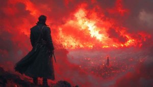 Dramatic Fiery Cityscape 4K Desktop Wallpaper Background Free