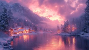 Winter Wonderland Scenery 4K Desktop Mobile Wallpaper Free