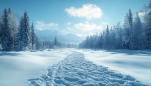 Snowy Winter Forest 4K Wallpaper - Free Desktop Backgrounds