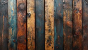 Rustic Wood Texture Wallpaper, Distressed Planks Background, Vintage Design