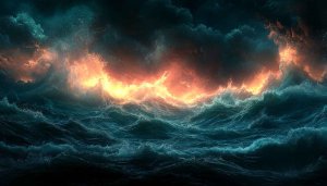 Dramatic Ocean Storm Waves 4K Desktop Wallpaper Free Mobile Background