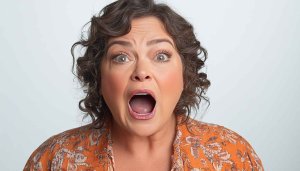 Shocked Woman Portrait Mobile Wallpaper Free Image Background