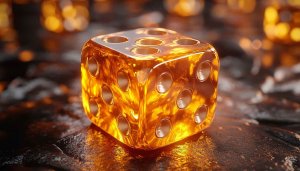 Amber Dice 4K Wallpaper for Desktop and Mobile Backgrounds