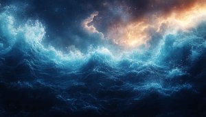 Ocean Wave Painting 4K Desktop Wallpaper Free Mobile Background