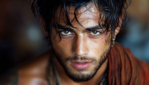 Handsome Brunette Model Portrait Mobile Wallpaper Background Free