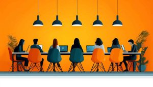 Modern Office Meeting Room 4K Wallpaper, Free Teamwork Illustration