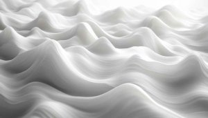 Abstract White Waves 4K Desktop Background, Minimalist Mobile Wallpaper
