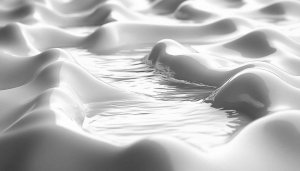 Abstract White Waves Texture, 4K Mobile and Desktop Background