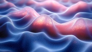 Abstract 4K Desktop Background, Pink and Blue Wavy Mobile Wallpaper