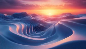 Abstract Sunset Dunes 4K Desktop Wallpaper, Aesthetic Mobile Background