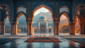 Islamic Mosque Architecture 4K Desktop Wallpaper, Arabic Background