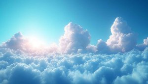 Serene Sky Cloudscape 4K Desktop Background, Free Mobile Wallpaper