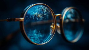 Reflection in Glasses Lens Landscape Mobile Wallpaper Desktop Background