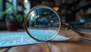 Vintage Magnifying Glass Desktop Background | Free Aesthetic Study Wallpaper