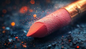Vibrant Red Lipstick Close Up Macro Photography 4K Wallpaper