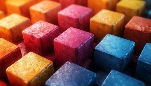 Colorful Cubes Abstract 4K Desktop Background Free Mobile Wallpaper