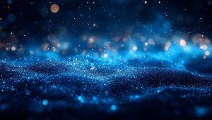 Blue Glittering Particles Festive 4K Desktop Background Mobile Wallpaper