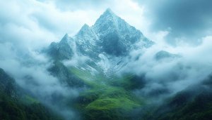 Snowy Mountain Peak Scenery 4K Desktop Background Free Wallpaper