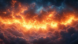 Fiery Sky 4K Desktop Background, Free Orange Clouds Wallpaper
