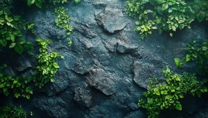 Green Vines Stone Wall 4K Desktop Background, Nature Wallpaper Free