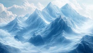 Stunning Frozen Mountain Peaks 4K Desktop Background Wallpaper