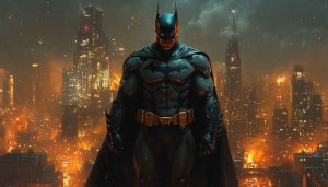 Batman Gotham City Rain 4K Desktop Mobile Wallpaper