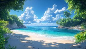 Tropical Beach Paradise 4K Desktop Backgrounds Free Mobile Wallpaper