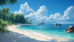Tropical Beach Paradise 4K Wallpaper for Desktop Mobile Backgrounds