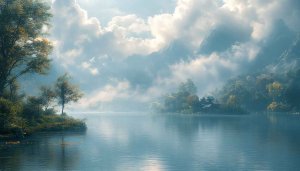 Peaceful Lake Scenery Mobile Wallpaper for Nature Desktop Backgrounds