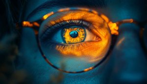 Vibrant Golden Eye Close-up 4K Desktop Background Free Wallpaper